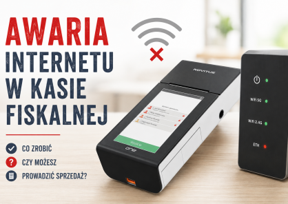 Brak internetu w kasie lub drukarce fiskalnej online – czy można prowadzić sprzedaż?